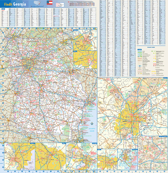 Georgia Wall Map