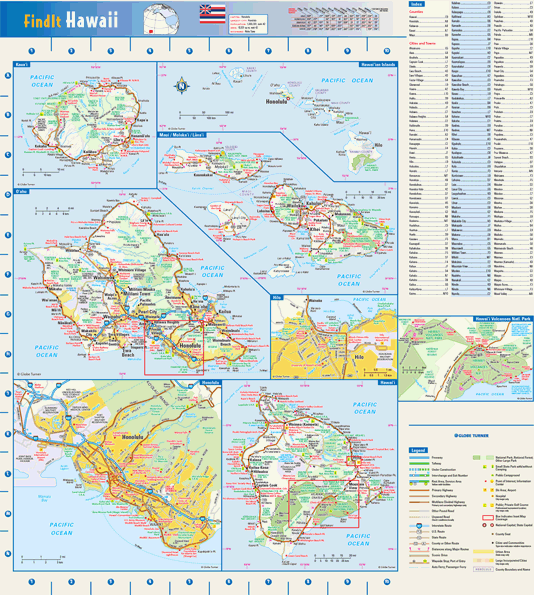 Hawaii Wall Map