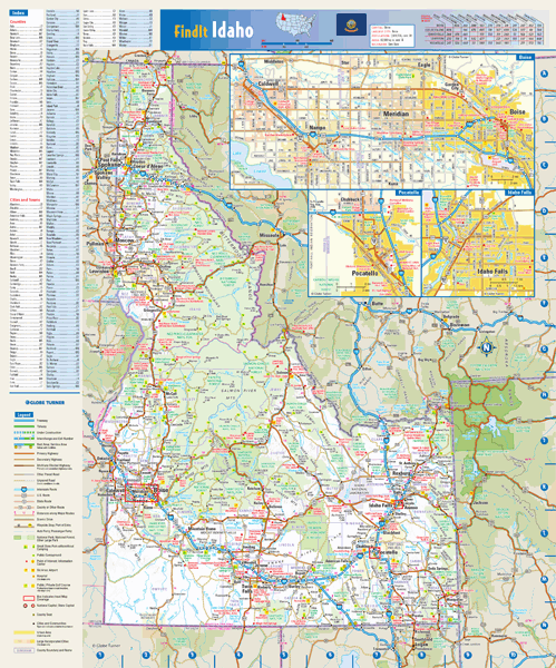 Idaho Wall Map