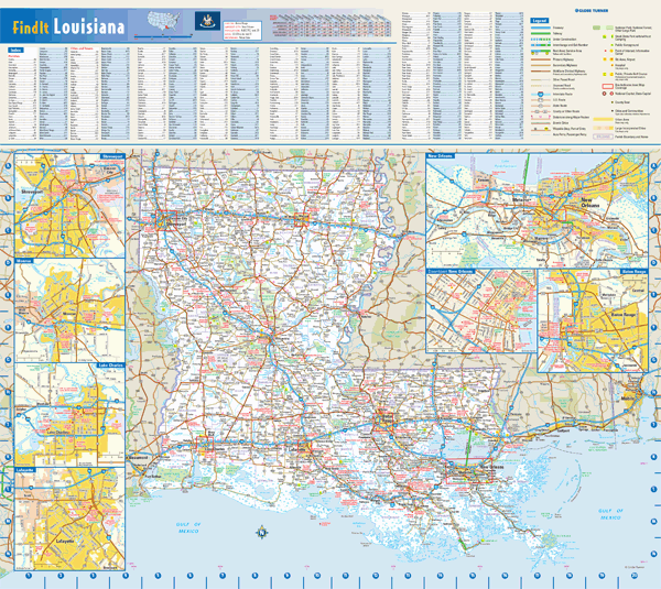 Louisiana Wall Map