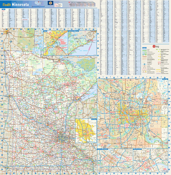 Minnesota Wall Map