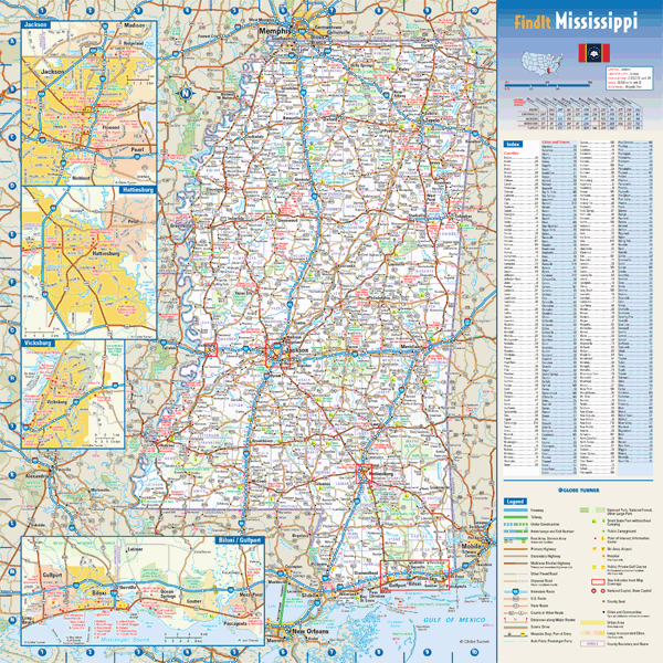 Mississippi Wall Map