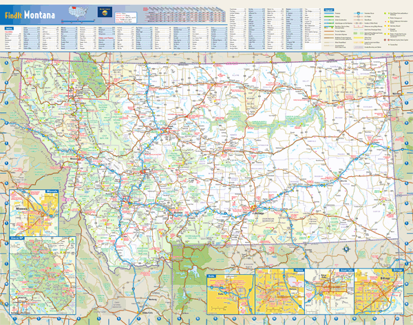 Montana Wall Map