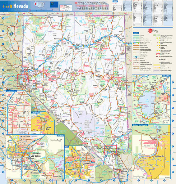 Nevada Wall Map