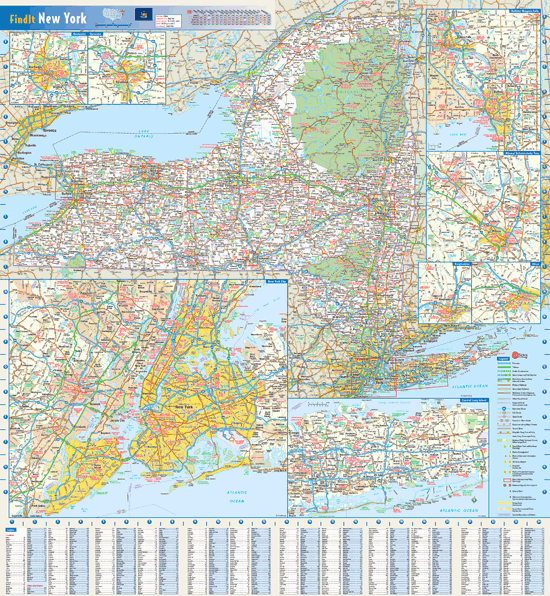 New York Wall Map