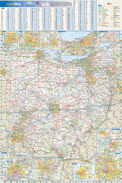 Ohio Wall Map