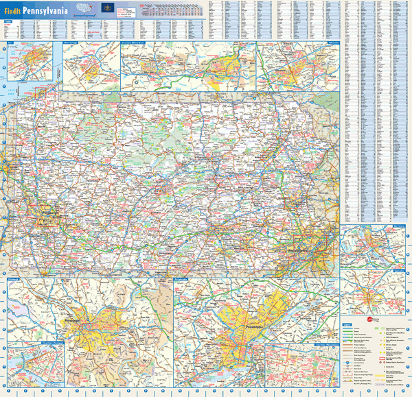 Pennsylvania Wall Map