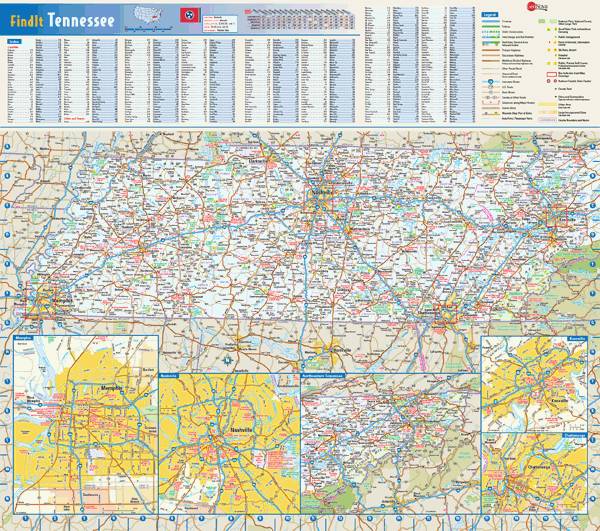 Tennessee Wall Map