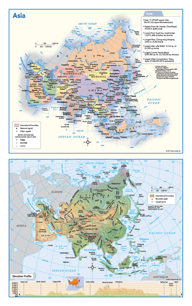 Asia Wall Map