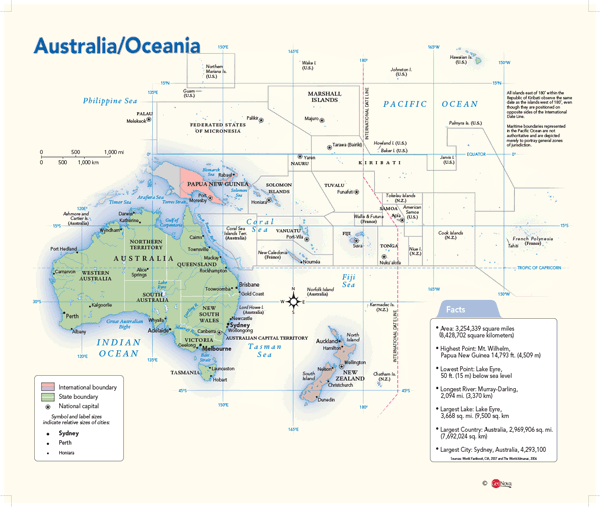 Australia Political Wall Map