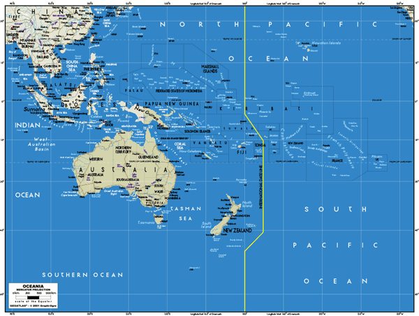 Australia Simplified Wall Map