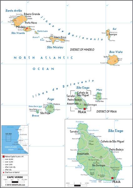 Cape Verde Political Wall Map