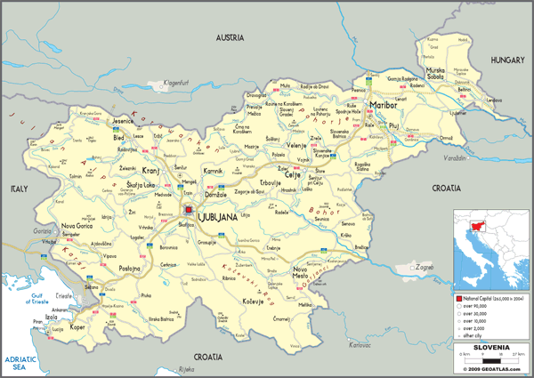 Slovenia Political Wall Map
