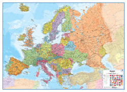 Europe Political  Wall Map
