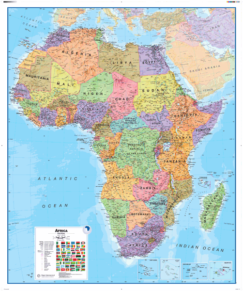 Africa Political Wall Map