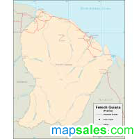 French Guiana Wall Map