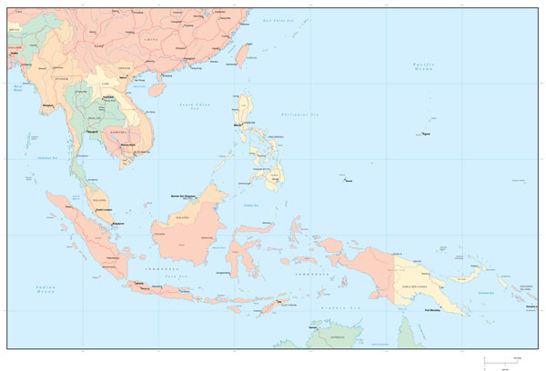 Indonesia Wall Map