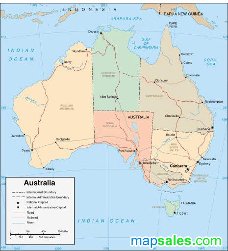 Australia Wall Map