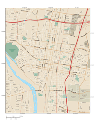 Albuquerque Downtown Wall Map