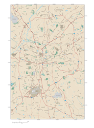Atlanta Metro Area Wall Map