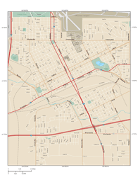 Cheyenne Downtown Wall Map
