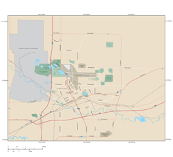Cheyenne Metro Area Wall Map