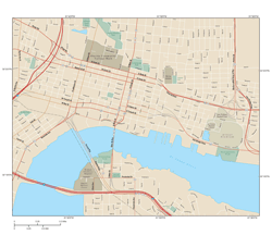 Jacksonville Downtown Wall Map
