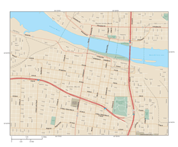 Little Rock Downtown Wall Map