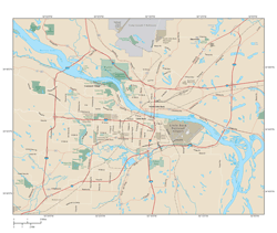 Little Rock Metro Area Wall Map