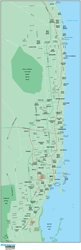 Miami Metro Area Wall Map