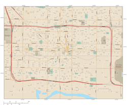 Phoenix Downtown Wall Map