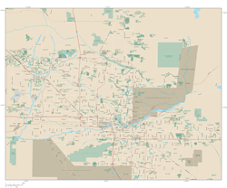Phoenix Metro Area Wall Map