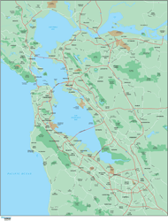 San Francisco Bay Wall Map