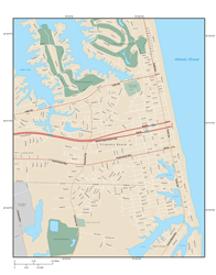 Virginia Beach Wall Map