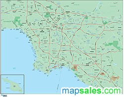 los_angeles_area-1535 by Map Resources