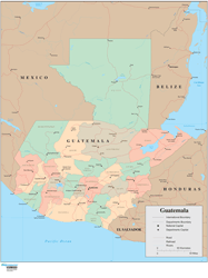 Guatemala Wall Map