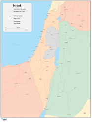 Israel Wall Map