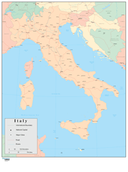 Italy Wall Map