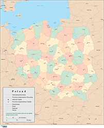 Poland Wall Map