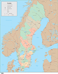 Sweden Wall Map