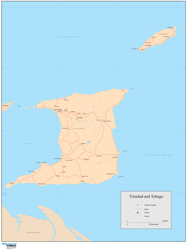 Trinidad/ Tobago Wall Map