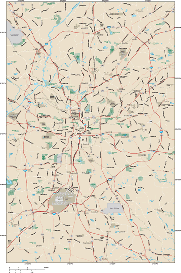 Atlanta Metro Area Wall Map