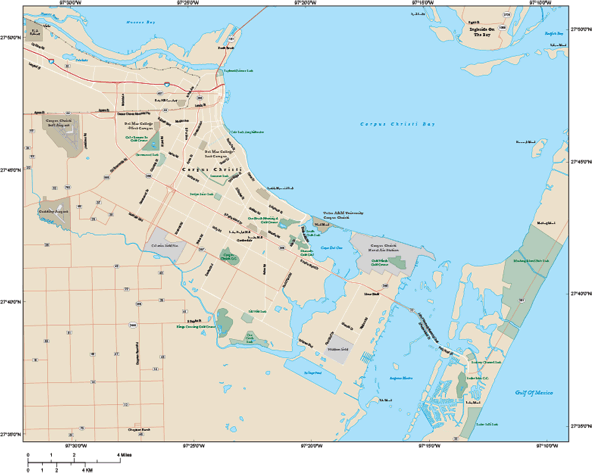 Corpus Christi Metro Wall Map