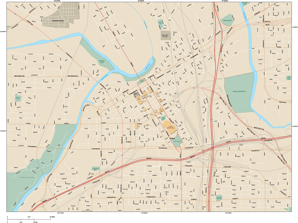 Fort Worth Wall Map