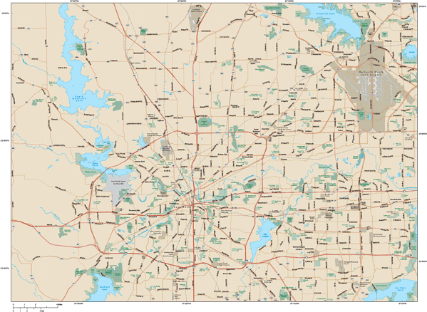 Fort Worth Metro Wall Map