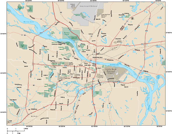 Little Rock Metro Area Wall Map