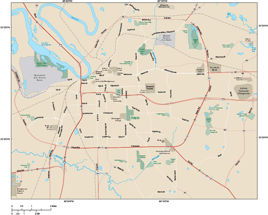 Montgomery Metro Area Wall Map