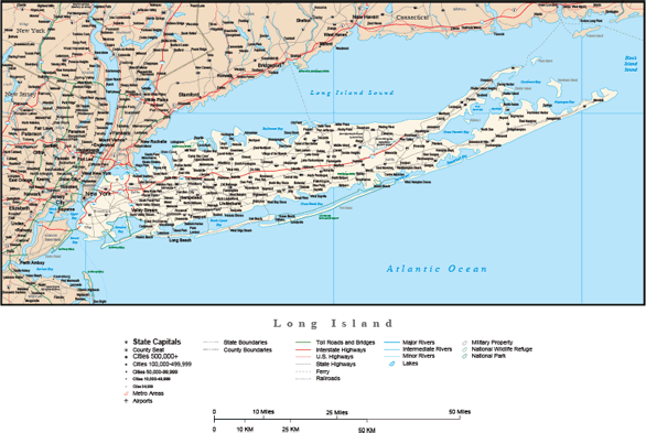 New York City Long Island Wall Map By Map Resources