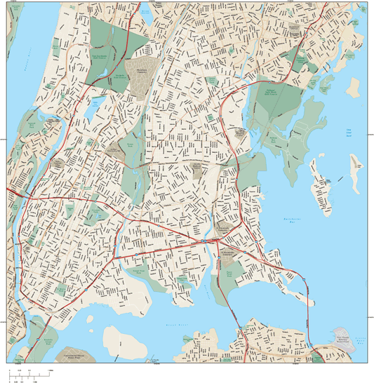 New York City - Bronx Wall Map
