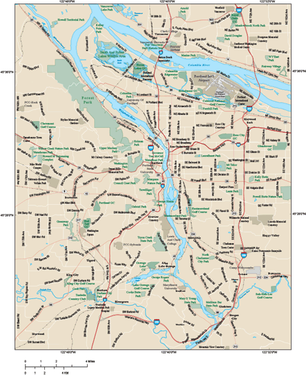 Portland Metro Area Wall Map
